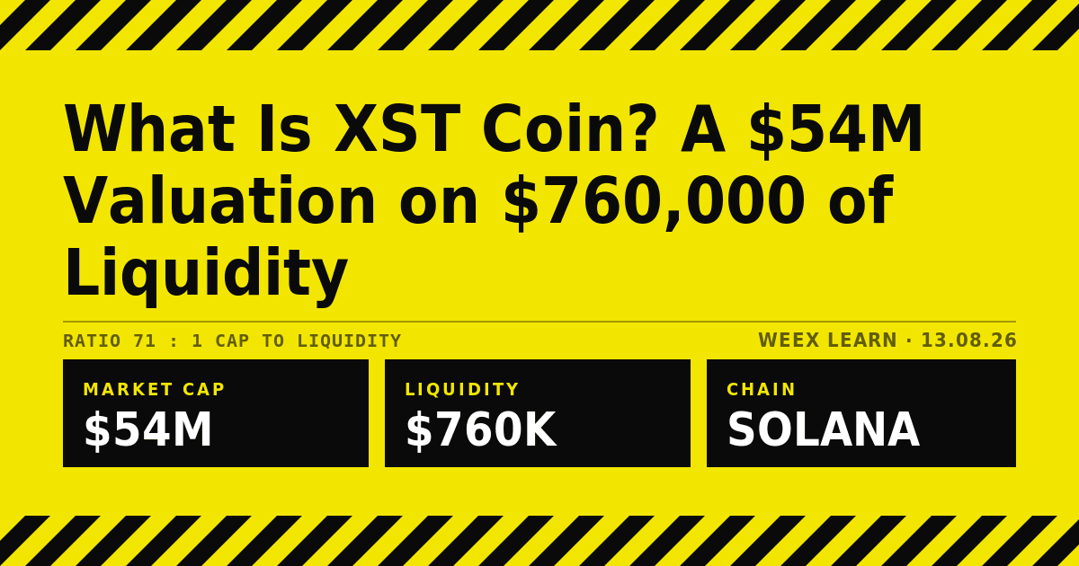 What Is XST Coin? A $54M Valuation on $760,000 of Liquidity