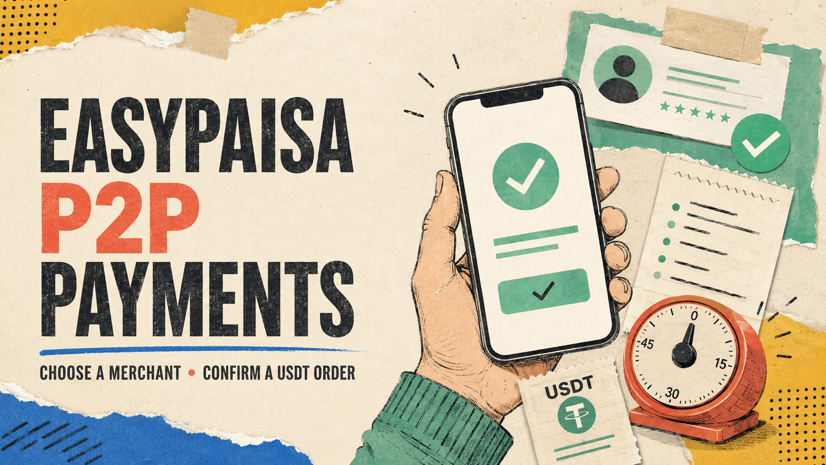 Easypaisa P2P Payments: How to Choose a Merchant and Confirm a USDT Order